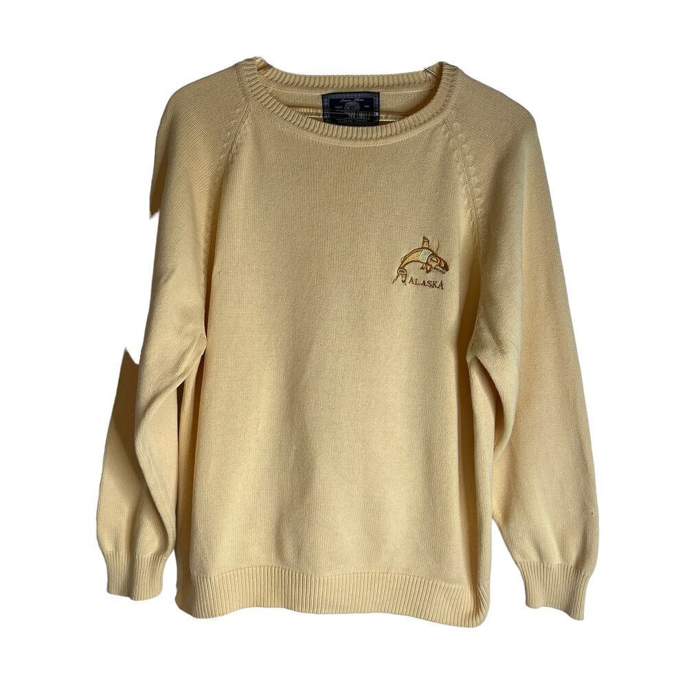 Vintage Alaska Northern Lights Clothing Co Crew Neck First Nations Fish Sweater